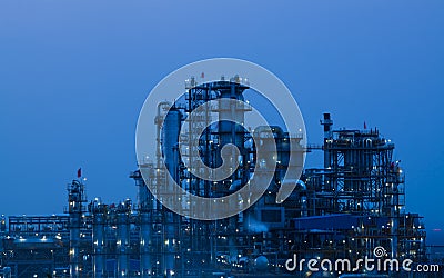 Oil refinery petrochemical industry plant Stock Photo