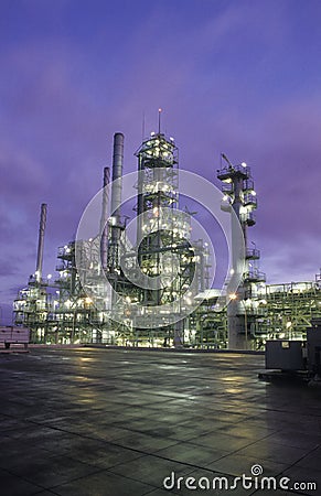 Oil Refinery Vertical Stock Photo