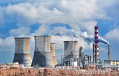 Oil refinery Stock Photo