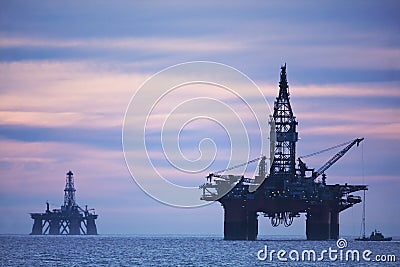 Oil rig Stock Photo