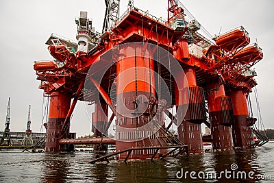 Oil rig Stock Photo