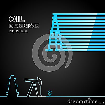 Oil rig icon. Vector Illustration