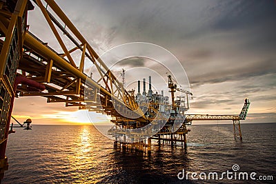 Oil and rig platform Stock Photo