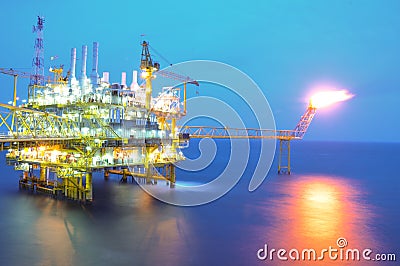 Oil and Rig platform Stock Photo