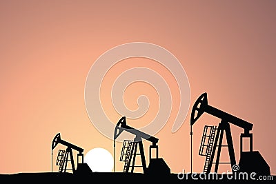 Oil rig Vector Illustration