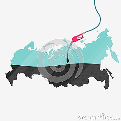 Oil of Russia Vector Illustration