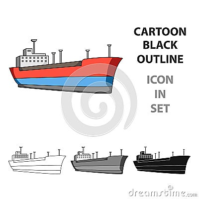 Oil ship.Oil single icon in cartoon style vector symbol stock illustration web. Vector Illustration