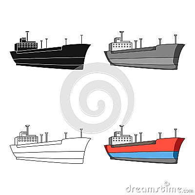 Oil ship.Oil single icon in cartoon style vector symbol stock illustration web. Vector Illustration