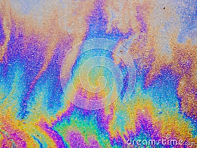 Oil Slick. Vibrant colored texture, abstract background. Stock Photo