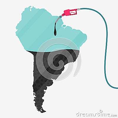 Oil of South America Vector Illustration