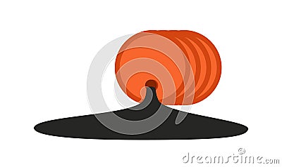 Oil spill from barrel semi flat colour vector object Vector Illustration