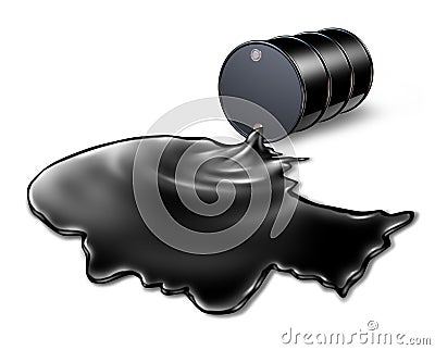 Oil Spill Health Risk Stock Photo