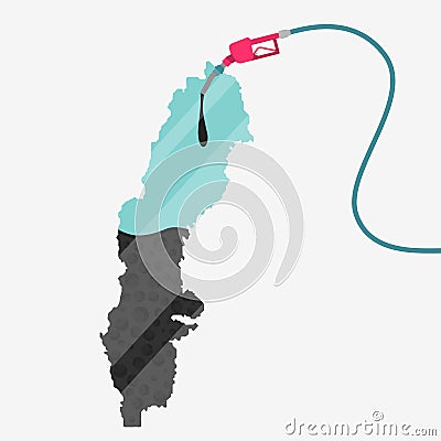 Oil of Sweden Vector Illustration