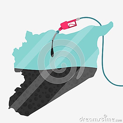 Oil of Syria Vector Illustration