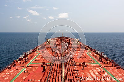 Oil tanker pipeline Stock Photo