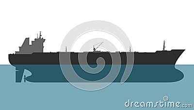 Oil tanker. Vector Vector Illustration