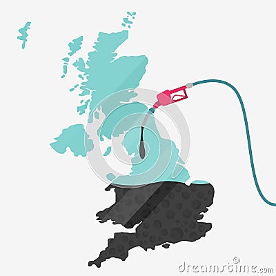 Oil of United Kingdom Vector Illustration