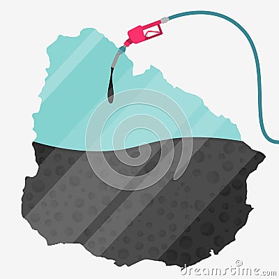 Oil of Uruguay Vector Illustration