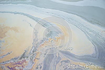 Oil water pollution Stock Photo