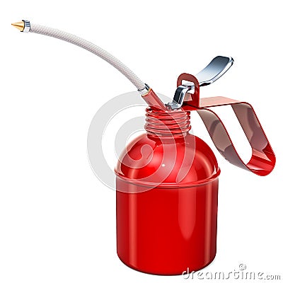 Oiler, Red Oil Can. 3D rendering Stock Photo