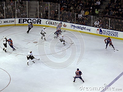 Oilers vs. Mighty Ducks 2 Editorial Stock Photo