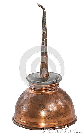 Oiling Can on white background Stock Photo