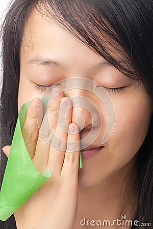 Oily skin Stock Photo