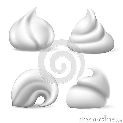 Ointment cream mousse isolated Vector Illustration