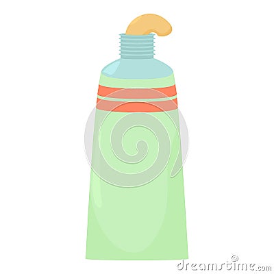 Ointment cream tube icon, cartoon style Vector Illustration