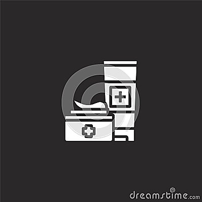 ointment icon. Filled ointment icon for website design and mobile, app development. ointment icon from filled drugstore collection Vector Illustration