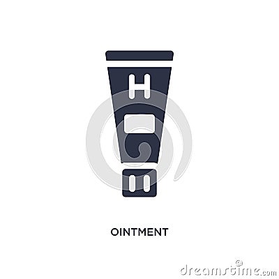 ointment icon on white background. Simple element illustration from medical concept Vector Illustration