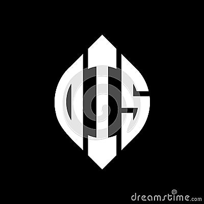 OIS circle letter logo design with circle and ellipse shape. OIS ellipse letters with typographic style. The three initials form a Vector Illustration
