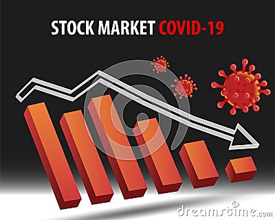 Stock market status in coronavirus crisis Vector Illustration