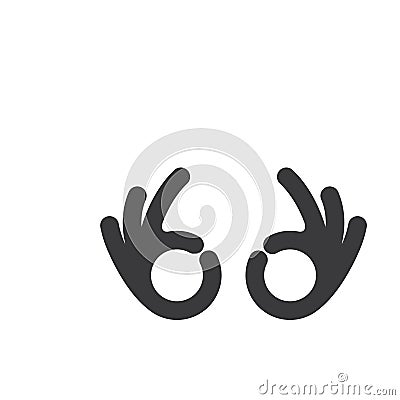 ok hand gesture icon vector illustration design Vector Illustration