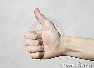 OK hand gesture Stock Photo