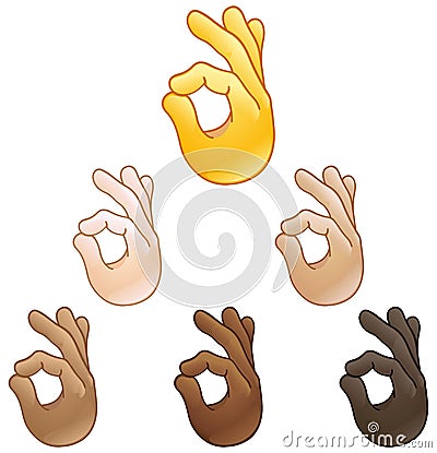 Ok hand sign emoji Vector Illustration