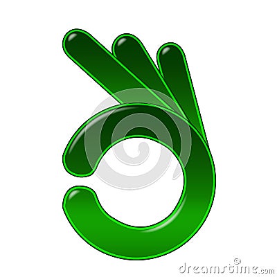 OK hand symbol Stock Photo