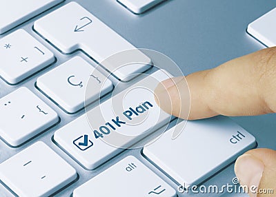 Ok 401k plan.- Inscription on Blue Keyboard Key Stock Photo