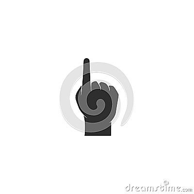 Hand gesture icon logo simple template Vector Illustration