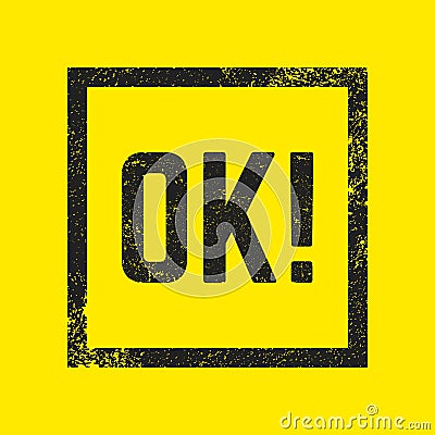 OK stamp isolated Vector Illustration