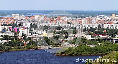 Oka river, Nizhniy Novgorod Russia Editorial Stock Photo