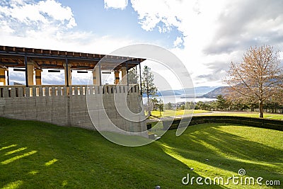 Okanagan lake view from Mission Hill Winery in Kelowna , British Columbia Editorial Stock Photo