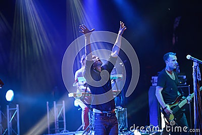 Okean Elzy performance in Helsinki Editorial Stock Photo