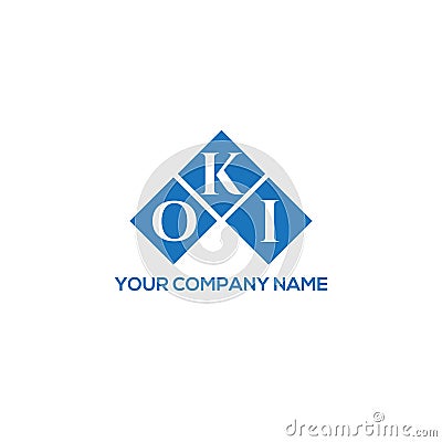OKI letter logo design on WHITE background. OKI creative initials letter logo concept. OKI letter design Vector Illustration