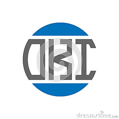 OKI letter logo design on white background. OKI creative initials circle logo concept. OKI letter design Vector Illustration