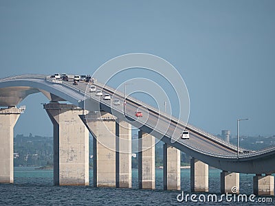 Irabu bridge, the longest toll free bridge in Japan Stock Photo