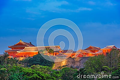 Okinawa, Japan at Shuri Castle Stock Photo