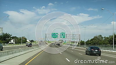 Oklahoma City exit from I40 to I35 Editorial Stock Photo