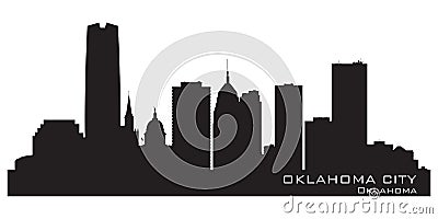 Oklahoma City skyline. Detailed silhouette Vector Illustration