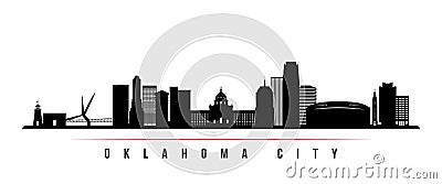 Oklahoma City skyline horizontal banner. Vector Illustration